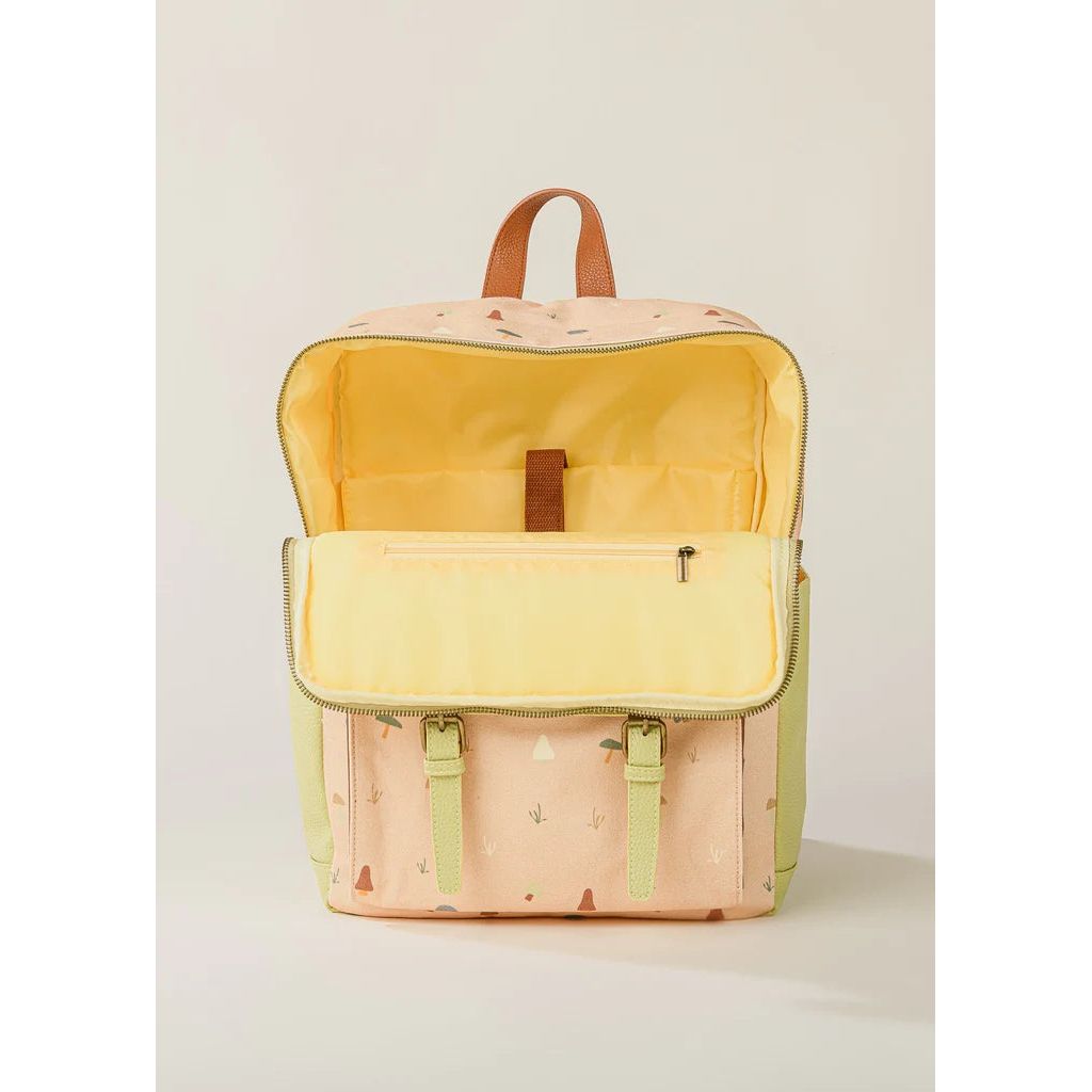Yellow waterproof interior of Cocovillage Girole backpack